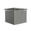 Abri de jardin HighLine taille H2 double porte Acier galvanisé Gris foncé 275x195x222 cm