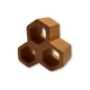Abri hexagonal pour aquarium en céramique coloris marron Gioiashrimp - Taille S