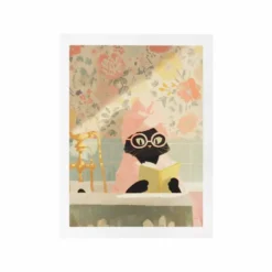 Affiche chat dans son bain - 30 x 40 cm
