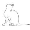 Affiche illustration noir et blanc Aquarupella Chat - 30 x 40 cm
