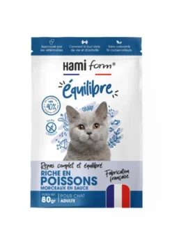 Alimentation complète pour chat poisson HamiForm Équilibre - pochon de 80 g