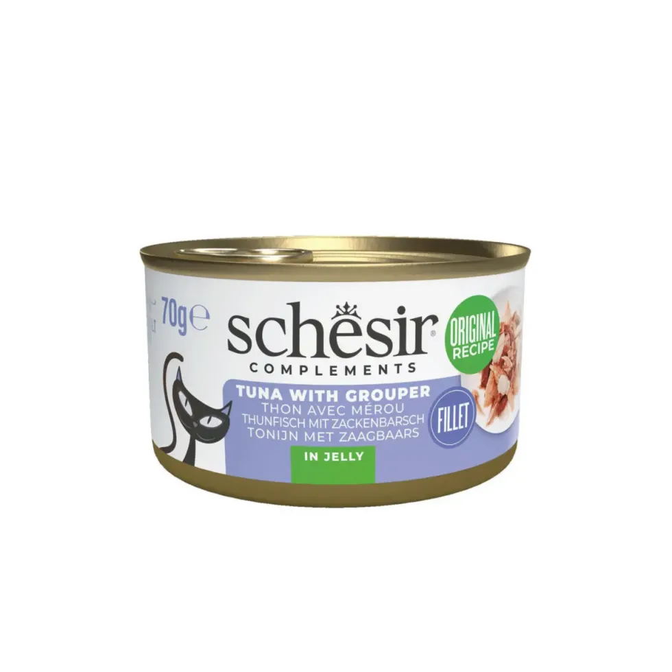 Alimentation humide en gelée pour chat thon mérou Schesir - 70 g