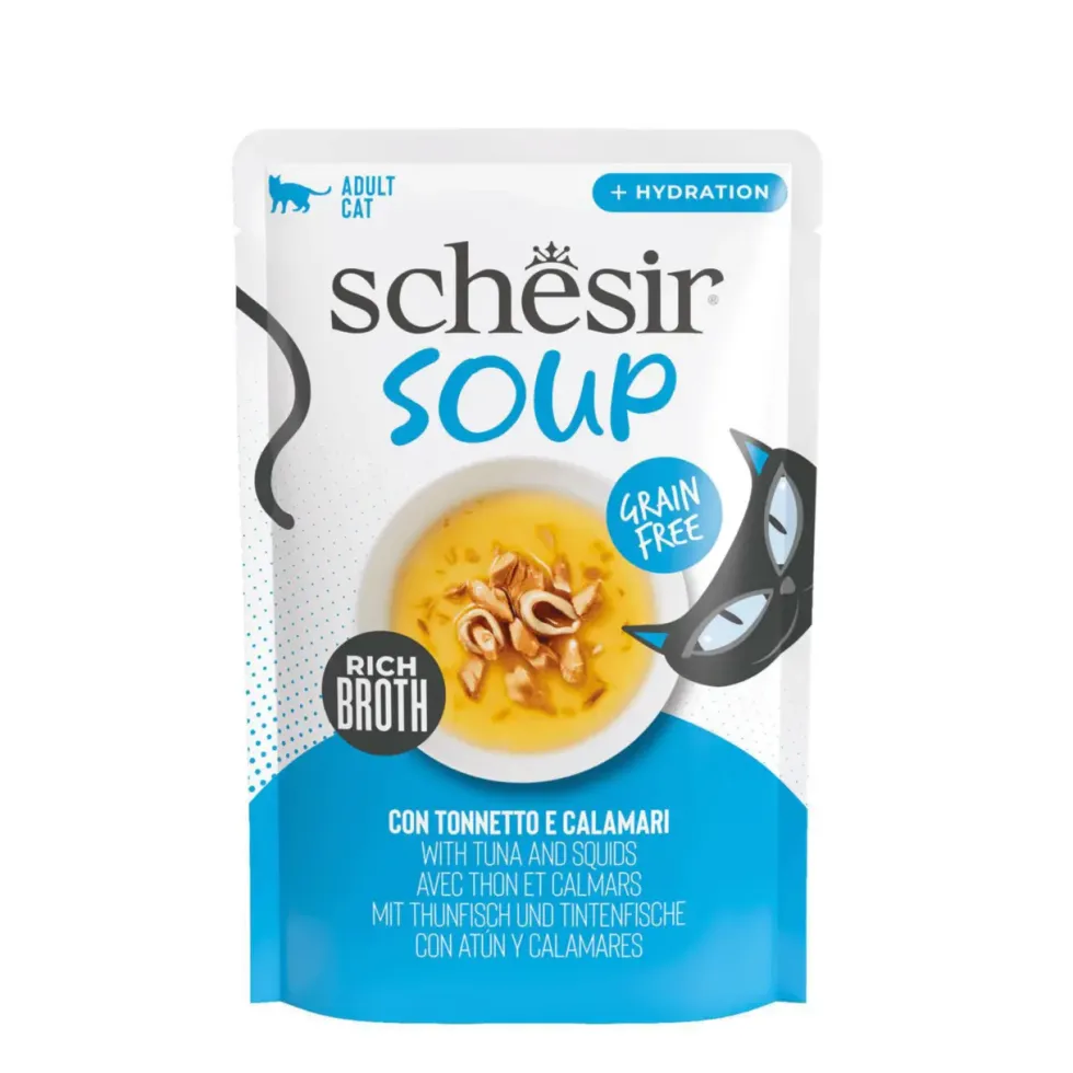 Alimentation humide pour chat soupe au thon Schesir - 40 g