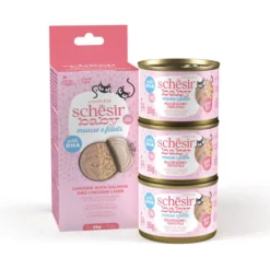 Alimentation humide pour chaton Mixed Texture Schesir Baby - 3 x 55 g