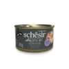 Alimentation humide pour chat filets en bouillon poulet avec canard Schesir After Dark - boîte de 80 g