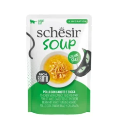 Alimentation humide soupe pour chat poulet citrouille Schesir - 40 g