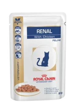 Aliment humide pour chat en sachet x 12 Royal Canin Cat Renal Poulet - 12 x 85 g