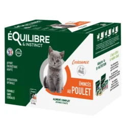 Aliment humide pour chaton poulet spécial croissance Équilibre & Instinct - 12 x 85 g