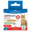 Ampoules confort intestinal pour chat et chaton ail et thym Francodex Vers O Net - x 18 de 1 ml