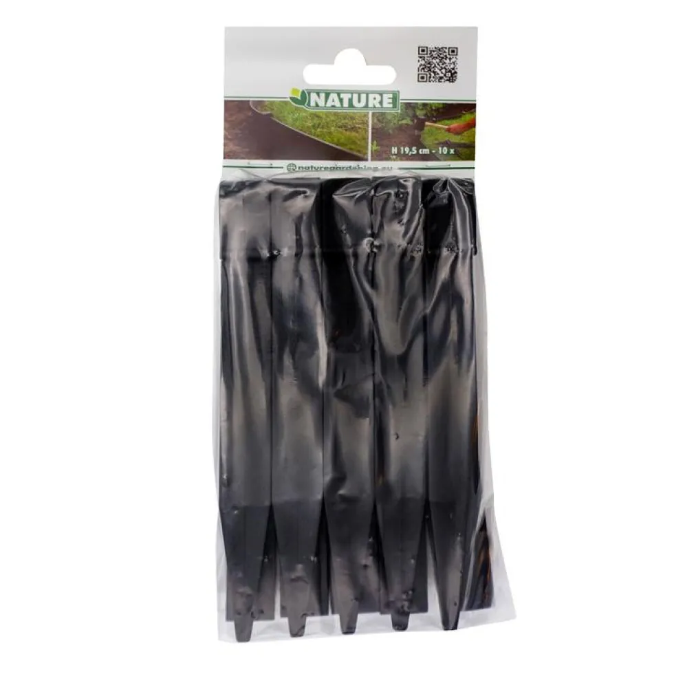 Ancres bord noir en polypropylène recyclé Nature Outside Living 19,5 cm – Les 10 pièces