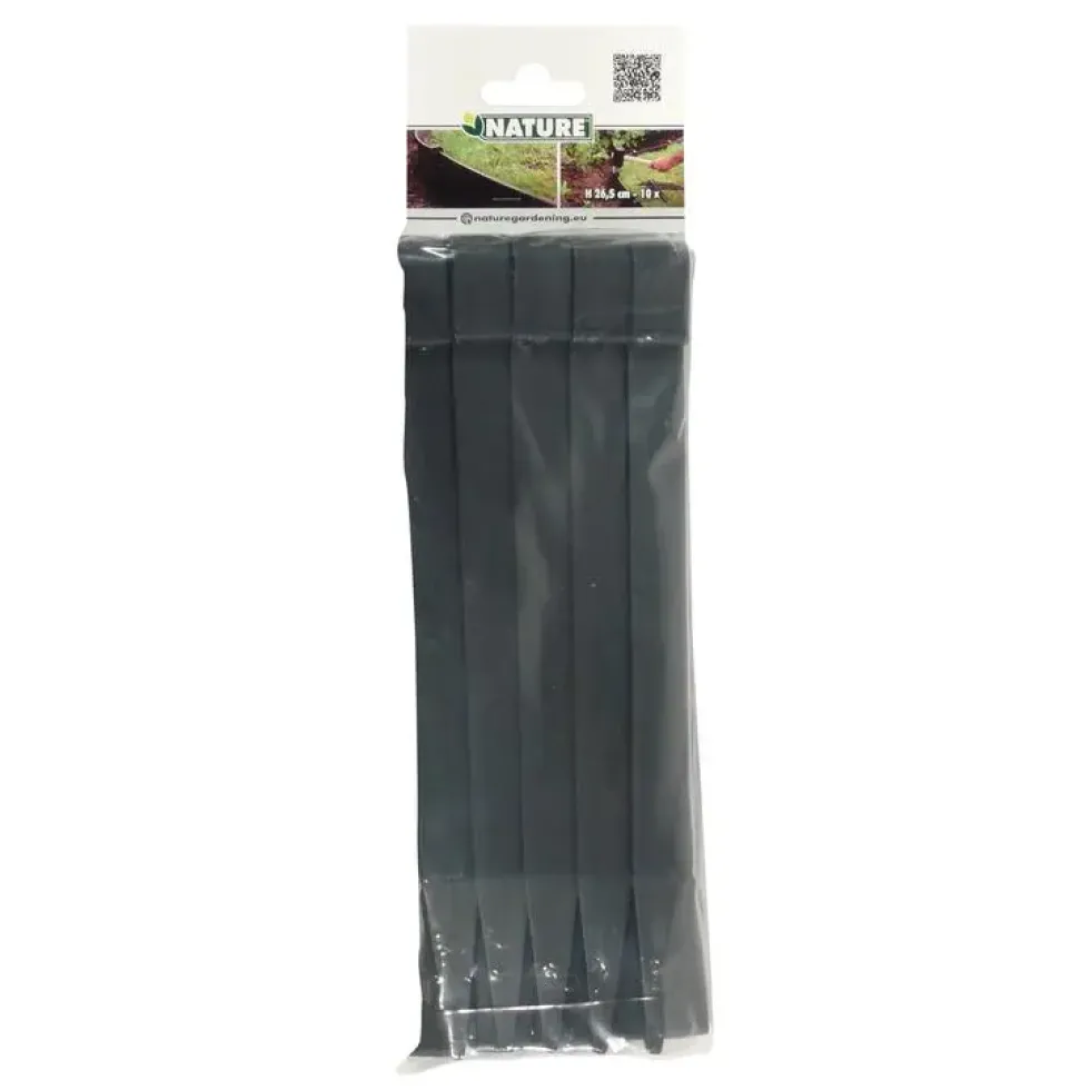 Ancres bord noir en polypropylène recyclé Nature Outside Living 27 cm – Les 10 pièces