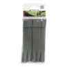 Ancres bordure de jardin x10 PP recyclé Gris 1,9x1,8x19,5 cm