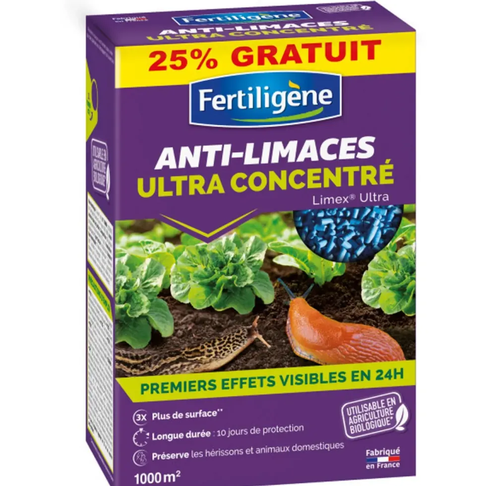 Anti-limaces et escargots ultra concentré Fertiligène - 1 kg