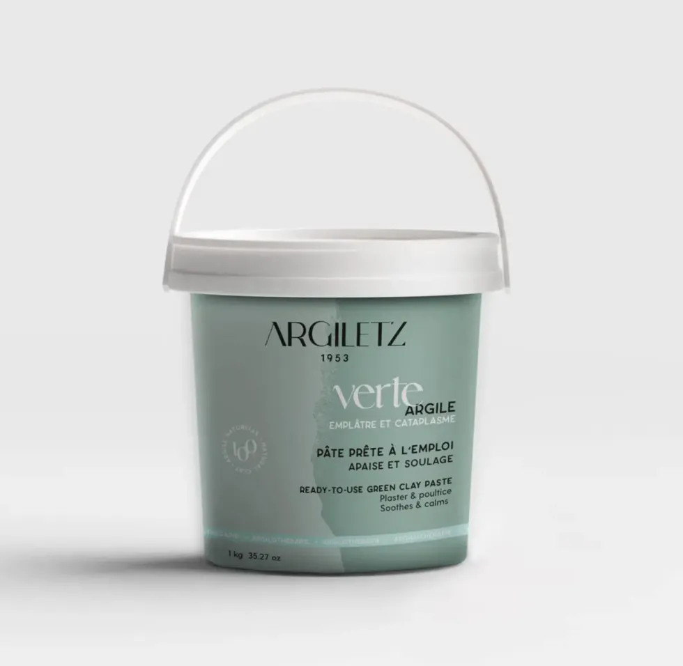 Argile verte prête à l’emploi en pot Argiletz - 1 kg