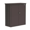 Armoire de terrasse Roméo en acier galvanisé coloris gris foncé métallique Biohort® - 132 x 57 x 140 cm