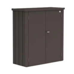 Armoire de terrasse Roméo en acier galvanisé coloris gris foncé métallique Biohort® - 132 x 57 x 140 cm