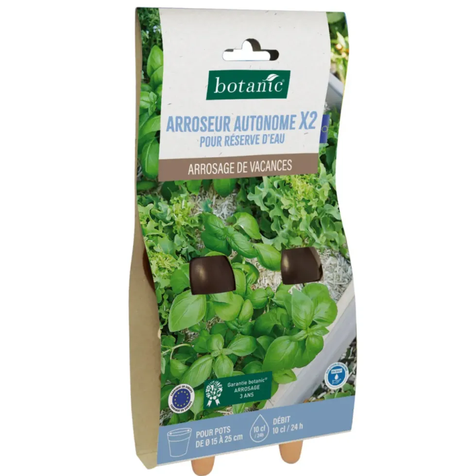 2 Arroseurs autonomes pour réserve d'eau botanic® - Idéal pots Ø 15 à 25 cm