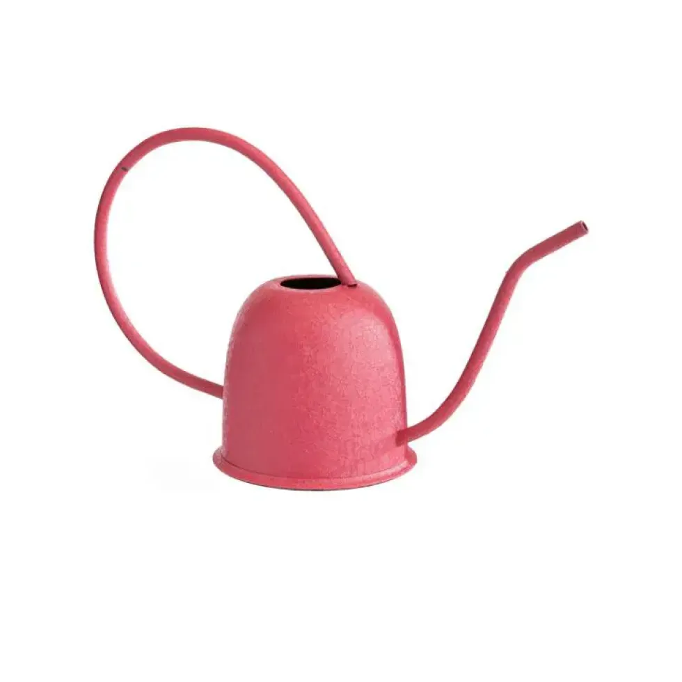 Arrosoir rose fuchsia en métal à grande anse ronde - 30 x 14 x 22 cm