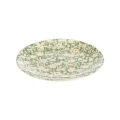 Assiette à dessert en grès vert Léa - Ø 21 cm