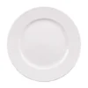 Assiette à dessert en porcelaine blanche et contours striés Lina - Ø 20 cm