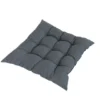 Assise de fauteuil matelassée en polyester/coton coloris pierre Cap - 46 x 46 x 9 cm