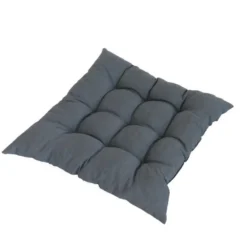 Assise de fauteuil matelassée en polyester/coton coloris pierre Cap - 46 x 46 x 9 cm