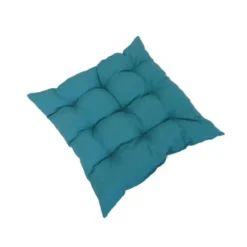 Assise de fauteuil matelassée bleue Cap émeraude - 46 x 46 x 9 cm