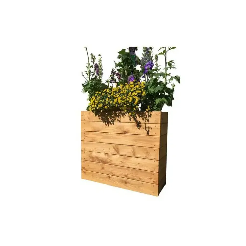 Bac City haut en mélèze huilé 80 x 29 x H 70 cm