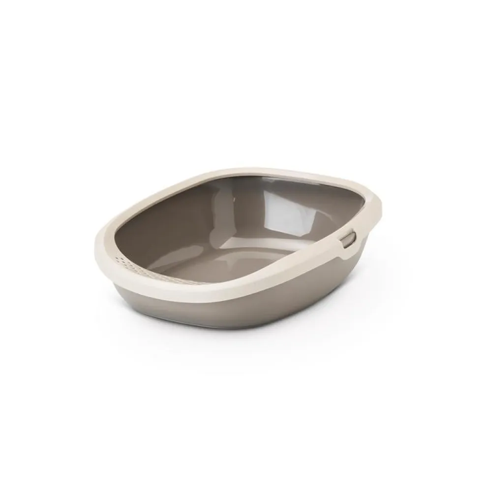 Bac à litière gris Savic Gizmo Happy Planet - Taille L - Dim 52 x 39.5 x 15 cm
