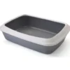 Bac à litière Iriz avec rebords coloris gris - 42x31x12,5 cm