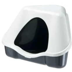 Bac à litière pour cochons d'inde et petits lapins coloris noir Ferplast Nora – 29 x 28 x 22 cm