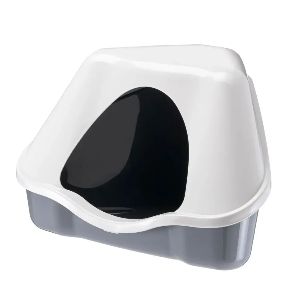 Bac à litière pour lapin nain coloris rouge Ferplast Nora – 41 x 41 x 33 cm
