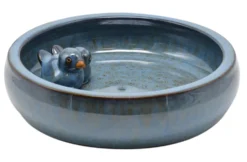 Baignoire pour oiseaux coloris vert en céramique - Ø 28 cm