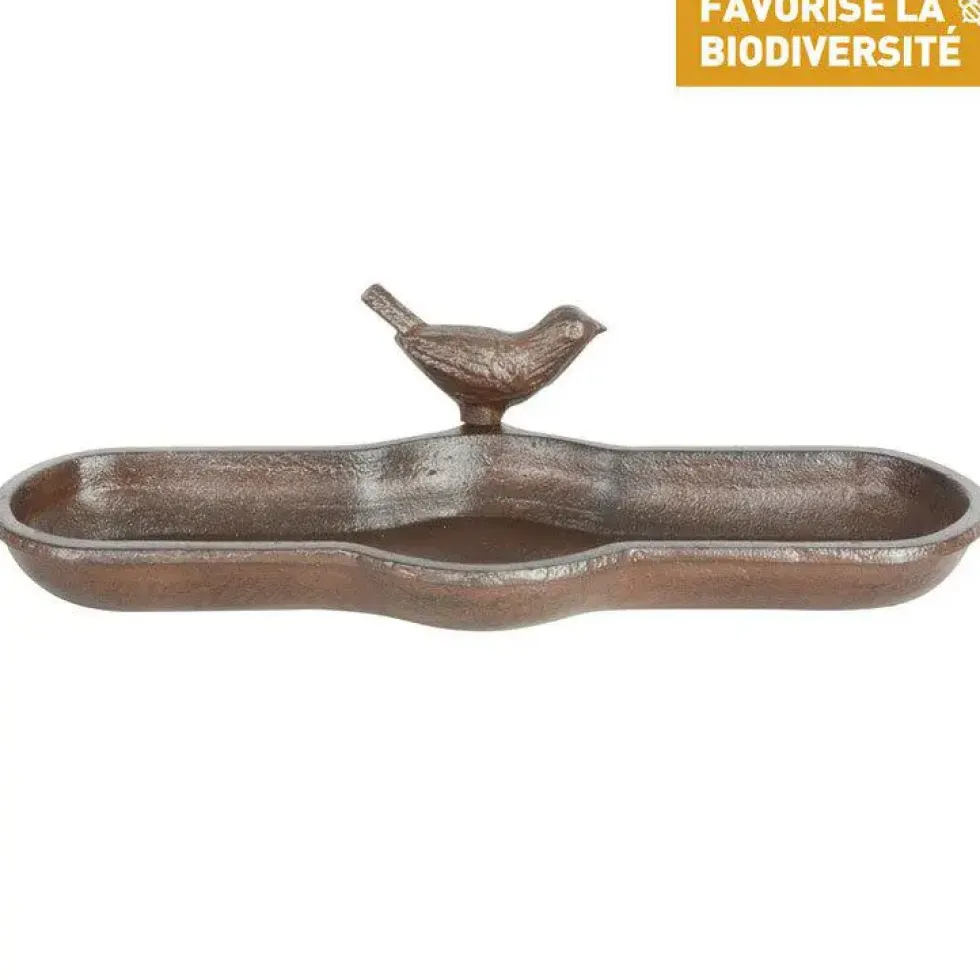 Bain d’oiseau en fonte 29,5x13x7,1 cm