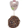 Balle en rotin foncé pour le rongeur coloris marron Ehop Zolux - Ø 10cm