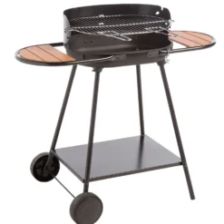 Barbecue charbon Mini chef tube rond 2 tablettes - 101 x 56 x 89 cm