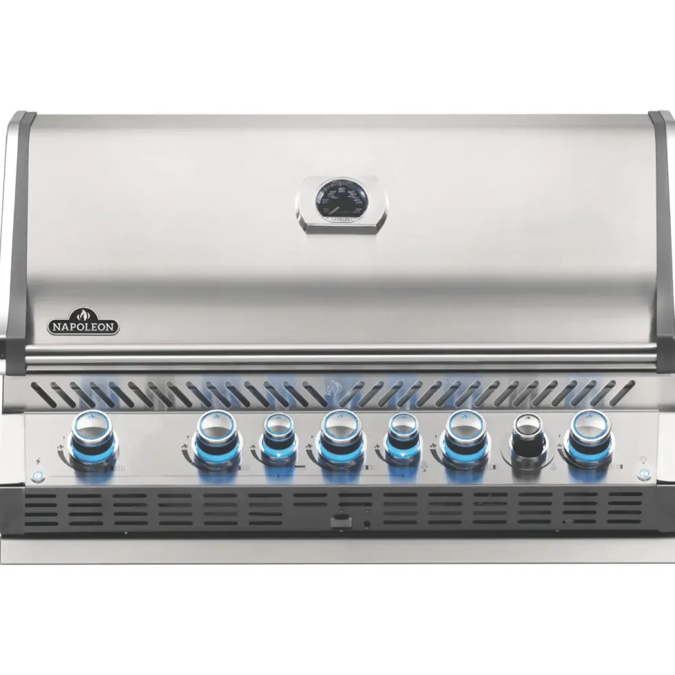Barbecue gaz encastrable en inox Napoléon Bipro 665 5 brûleurs - 106 x 65 x 43 cm