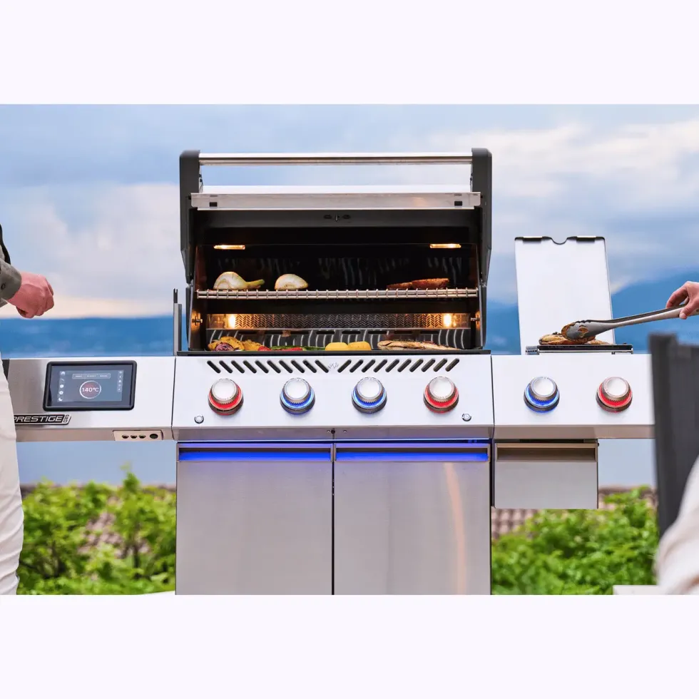 Barbecue gaz inox Napoléon Prestige Pro 500 4 brûleurs - 166 x 66 x 129,5 cm