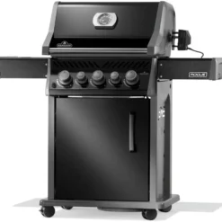 Barbecue gaz Rogue avec 3 brûleurs et réchaud latéral coloris noir Napoléon - 130 x 64 x 122 cm