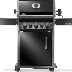 Barbecue gaz Rogue avec 3 brûleurs et réchaud latéral coloris noir Napoléon - 130 x 64 x 122 cm