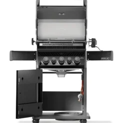 Barbecue gaz Rogue avec 3 brûleurs et réchaud latéral coloris noir Napoléon - 130 x 64 x 122 cm