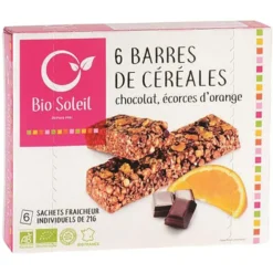 Barres céréales choco-écorce orange bio Biosoleil - 130 g