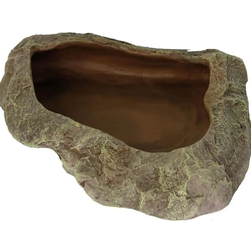 Bassin ou gamelle pour terrarium coloris gris Reptile Planet Repti Dish Corner - Taille XXL 24 x 22 x 10 cm