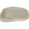 Bassin ou mangeoire pour terrarium coloris gris Reptile Planet Stone Age Serie Dish - Taille M 16,5 x 2,5 x 12,5 cm