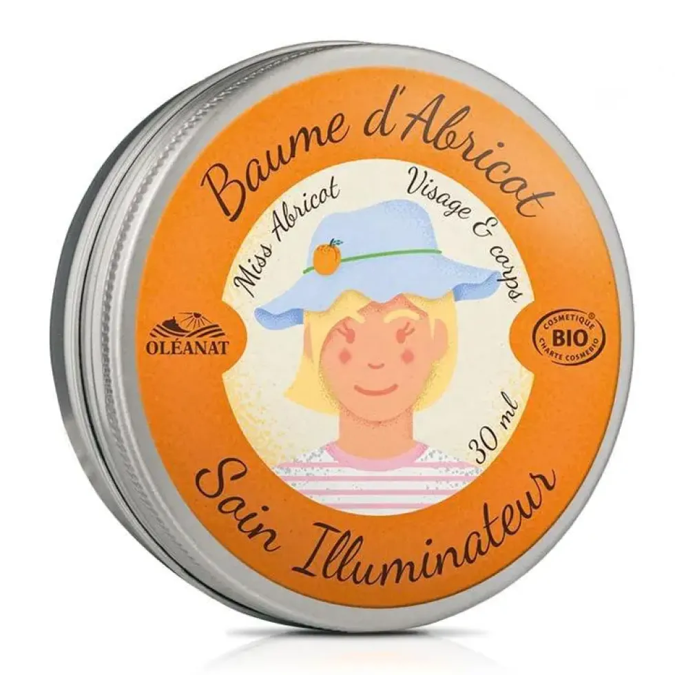 Baume d'abricot bio. Le pot de 30 ml