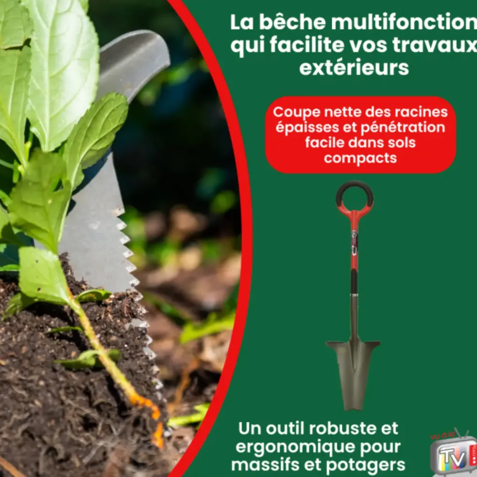 Bêche multifonction pour travaux d’extérieur