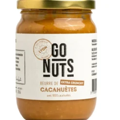 Beurre de cacahuètes extra-crunchy bio Go nuts - 270 g
