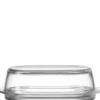 Beurrier en verre transparent Ciao - 21 x H 8 cm
