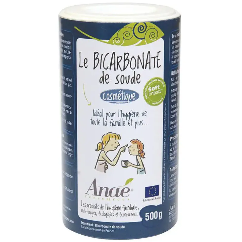 Bicarbonate de soude cosmétique en tube carton de 500 g
