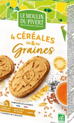 Biscuit P'tit Déj Multicéréales et Graines bio - 190 gr